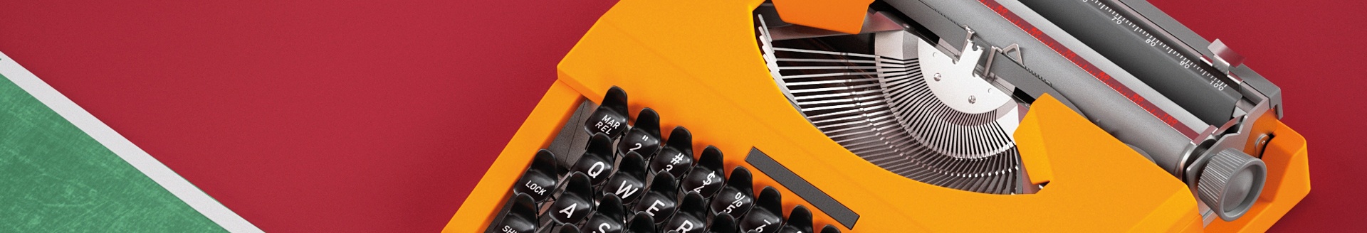 Banner Kontaktseite - bunte Schreibmaschine - internetwarriors GmbH