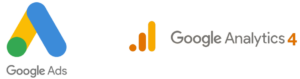Logo Google Ads und Google Analytics 4 - internetwarriors Blogartikel