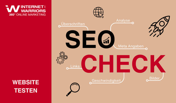 Banner für den kostenlosen SEO-Check | internetwarriors GmbH